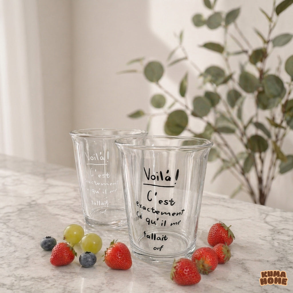 French Retro "Voilà" Flared Glass Coffee Cup