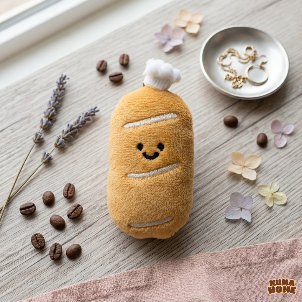 Kawaii Plush Bakery & Fruit Series Mini Bag Charm Keychain