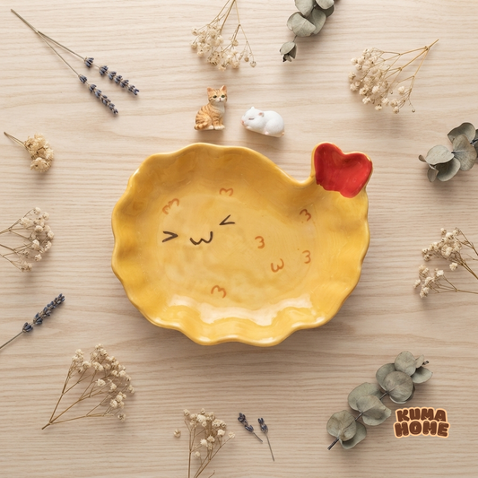 Fried Shrimp Shaped Ceramic Breakfast Plate