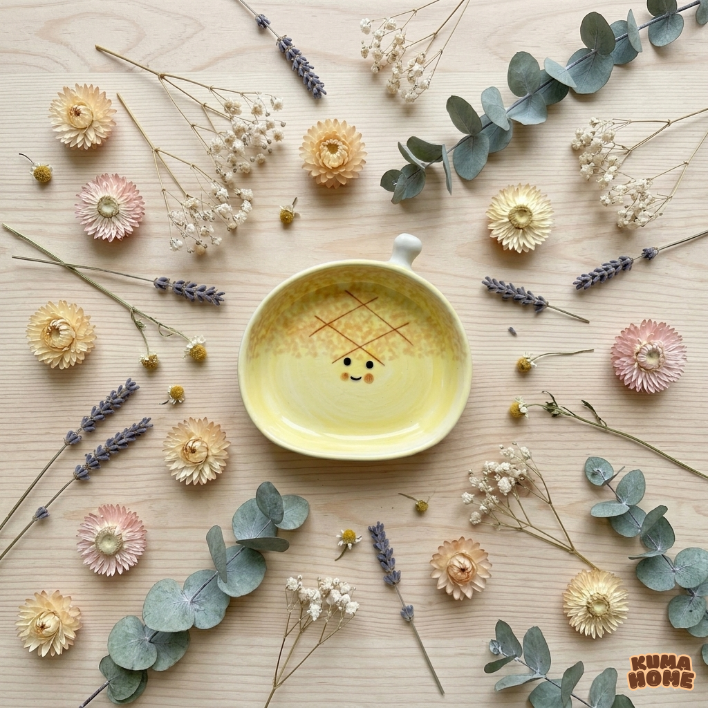 Kawaii Bread-Shaped Miniature Ceramic Sauce Dish