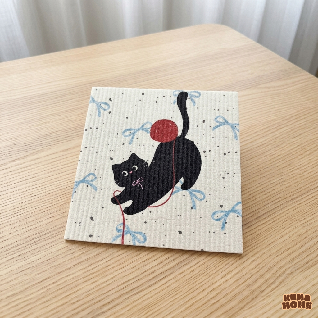 Whimsical Animal Wood Pulp Cotton Absorbent Cleaning Cloth