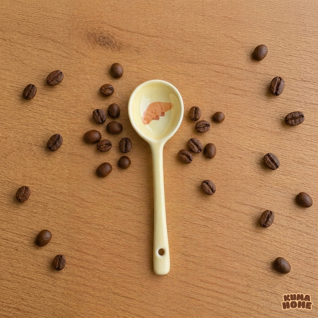 Kawaii Fruits & Croissant Series Ceramic Dessert Spoon