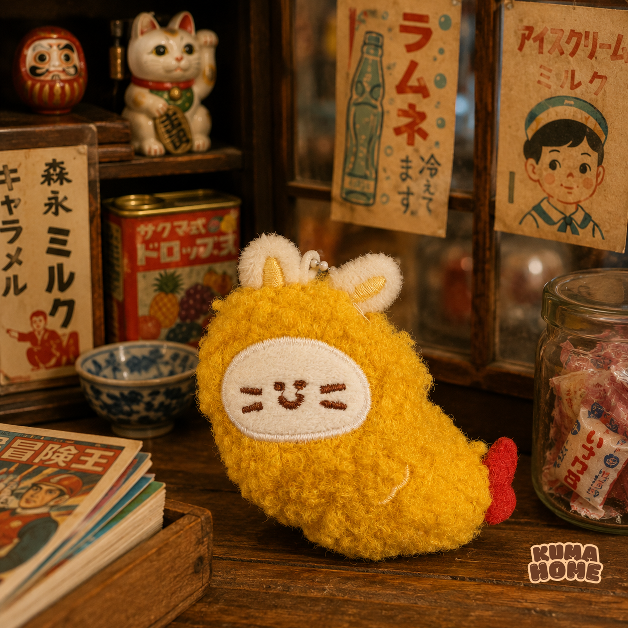 Playful Japanese Street Food Plush Keychain Series