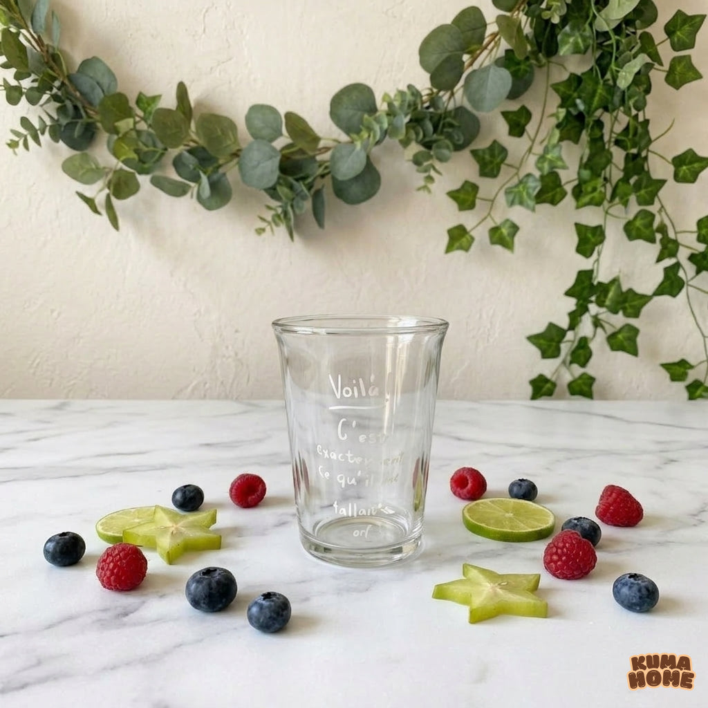 French Retro "Voilà" Flared Glass Coffee Cup