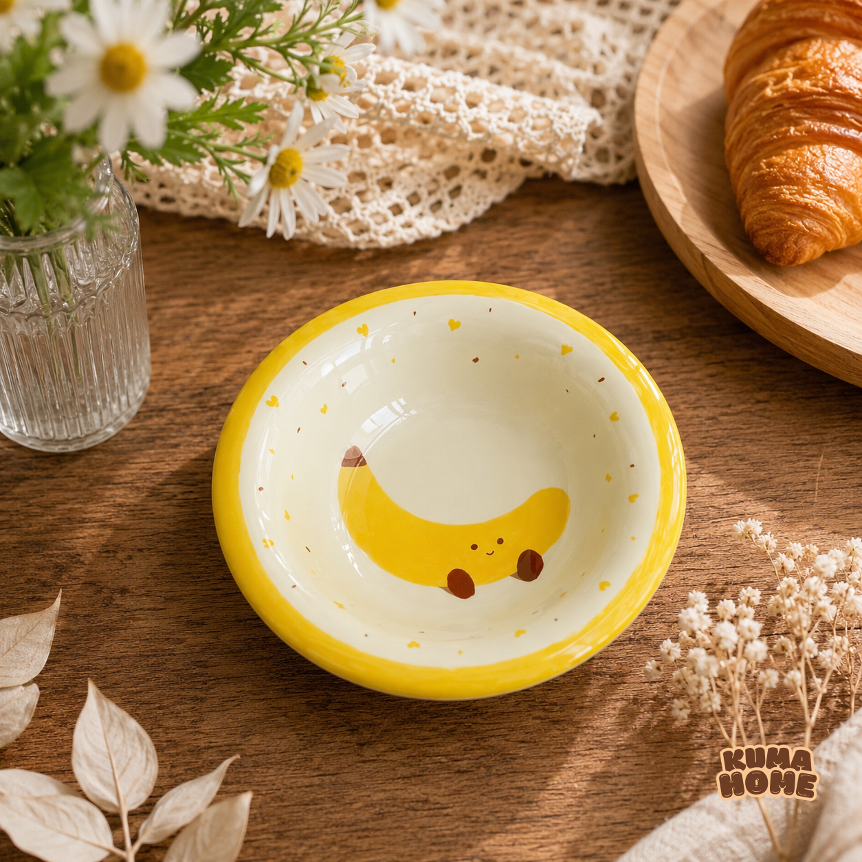 Kawaii Fruits & Croissant Series Ceramic Sauce Dish