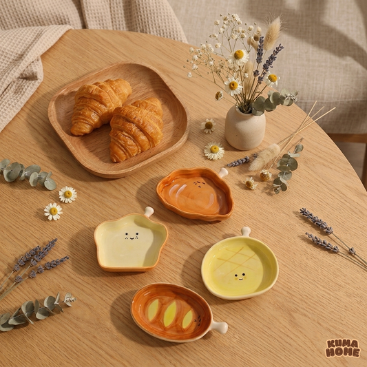 Kawaii Bread-Shaped Miniature Ceramic Sauce Dish