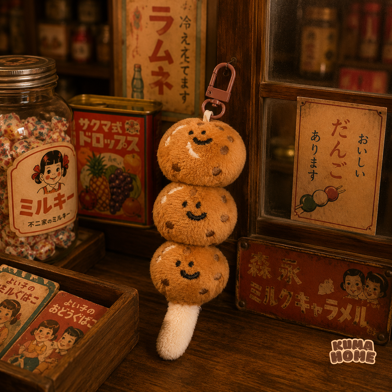 Playful Japanese Street Food Plush Keychain Series
