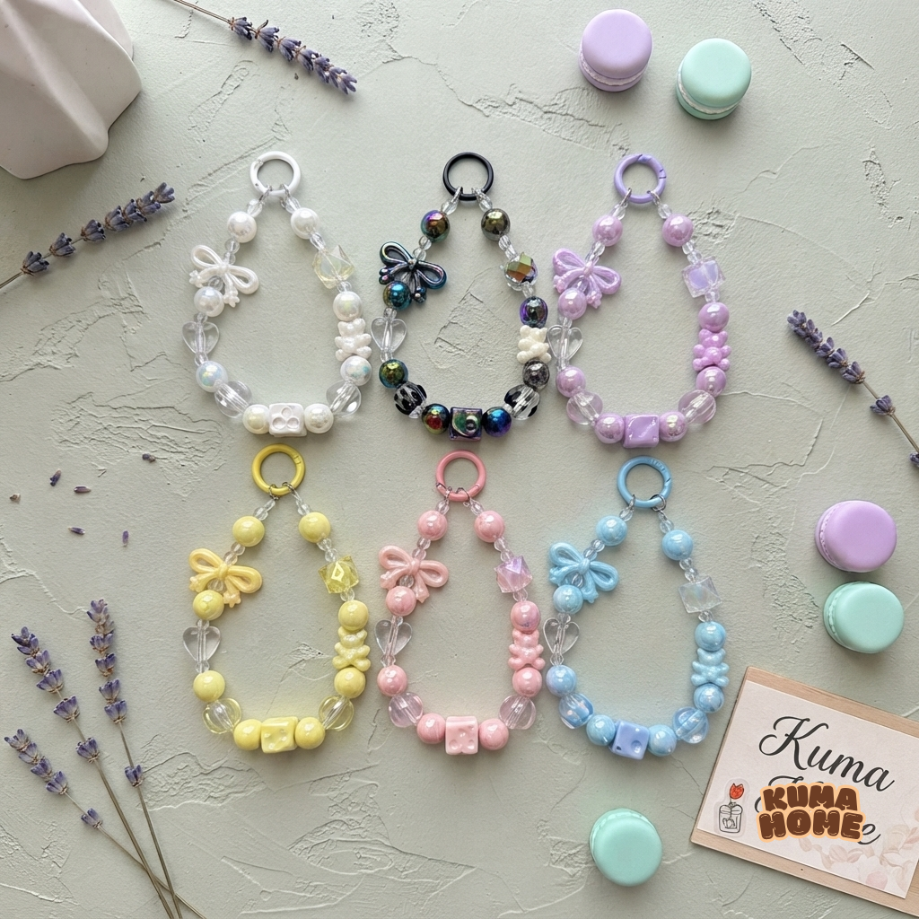 Chic Bear & Bow Beaded Multi-Use Wristlet