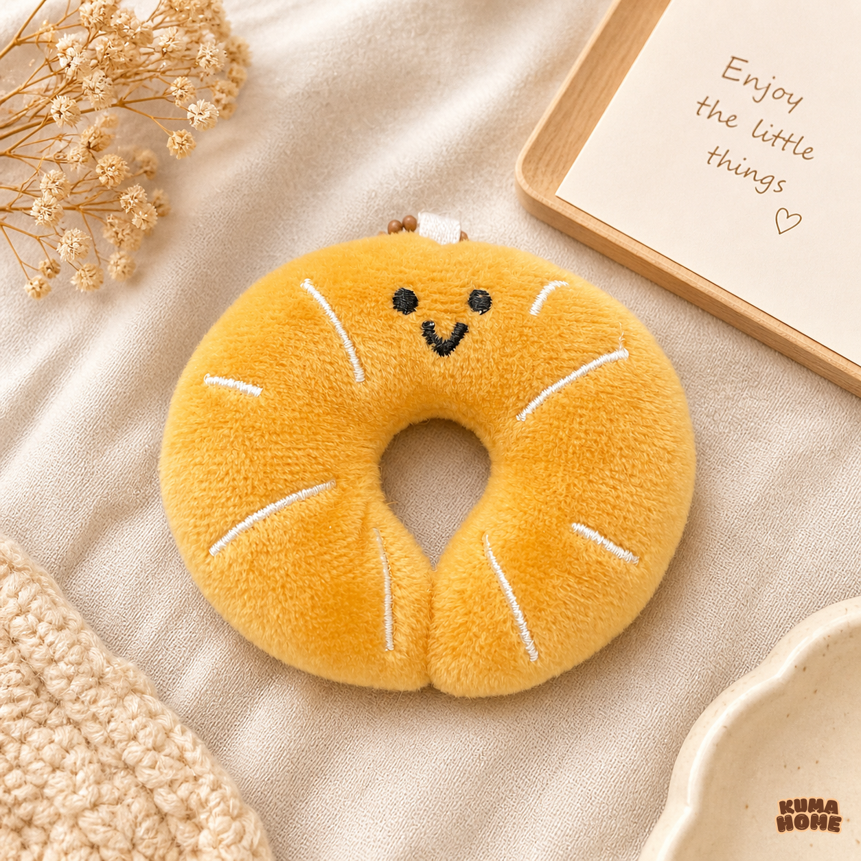 Kawaii Plush Bakery & Fruit Series Mini Bag Charm Keychain