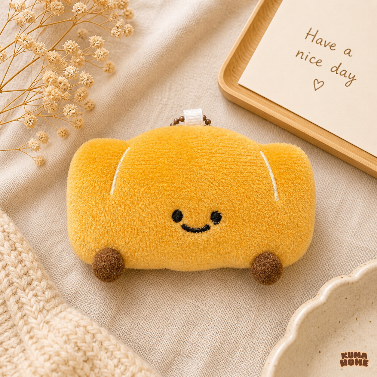 Kawaii Plush Bakery & Fruit Series Mini Bag Charm Keychain