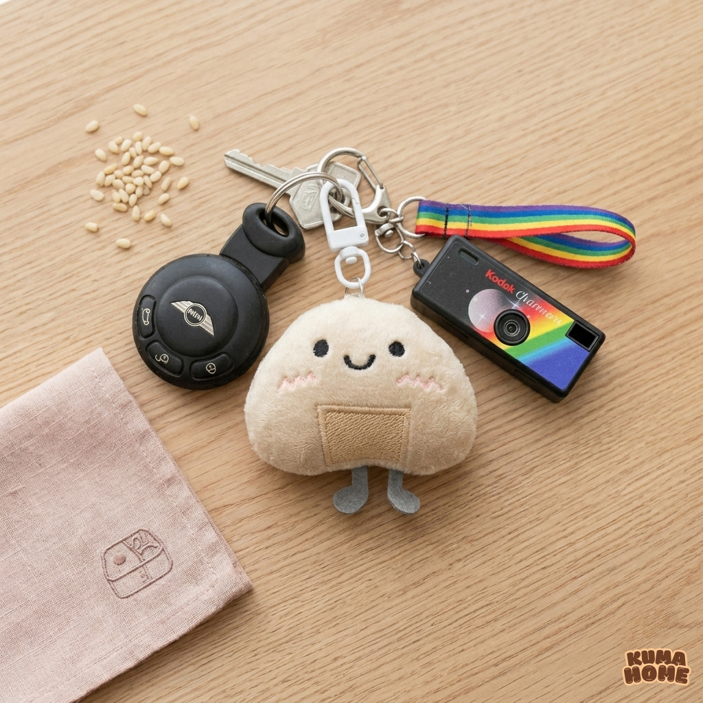 Kawaii Plush Foodie Expression Keychain Series