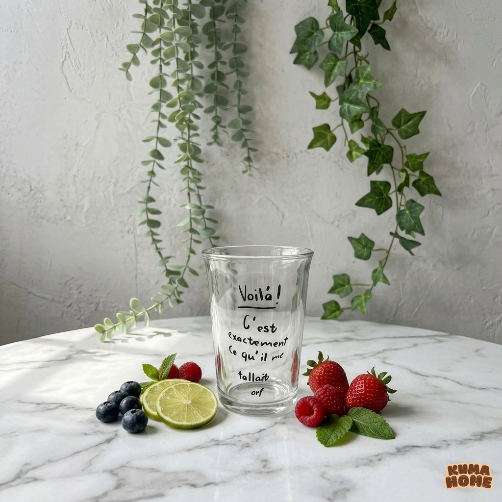 French Retro "Voilà" Flared Glass Coffee Cup