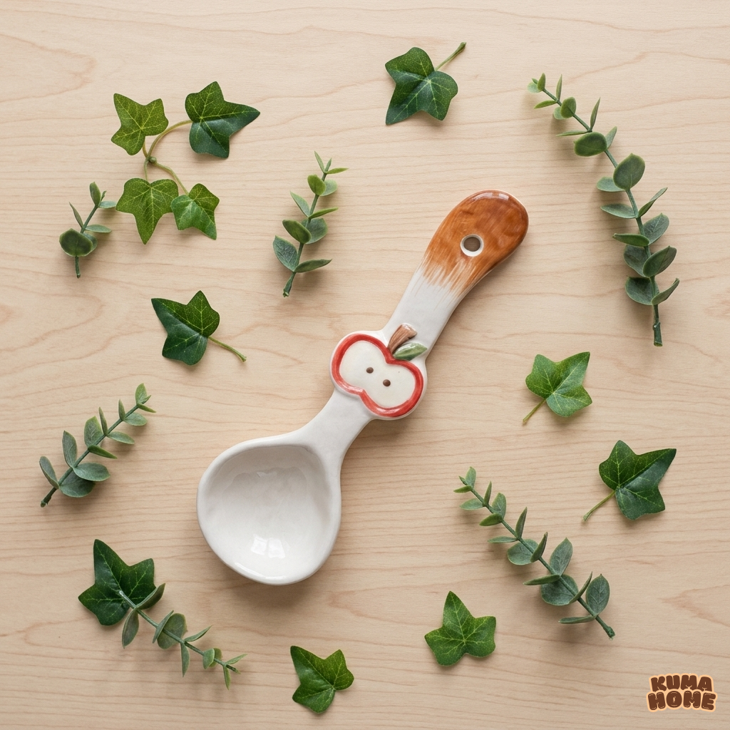 Vintage Scalloped Meadow Long-Handled Spoon
